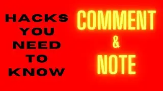 Excel Note and Comment HACKS You NEED to Know!