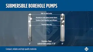 Compact design and reliability with Franklin Electric Submersible borehole pumps 6 and 8 inch