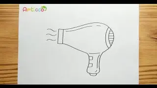 How to Draw HAIR DRYER EASY STEP BY STEP