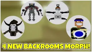 UPDATE 375 🚽 How to get ALL 4 NEW BACKROOMS MORPHS! (SKIBIDI TOILETS) - Roblox