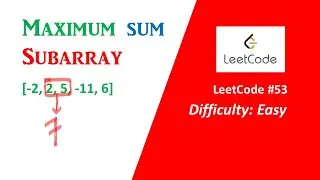 Maximum Subarray LeetCode Explained || Maximum Sum of Contiguous Sub Array || LeetCode 53