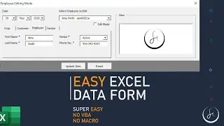 Easy Excel Data Entry Form (No VBA, No Macro, No Formula)