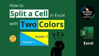 How to split a cell in Excel with two colors