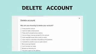 How to delete soundcloud account