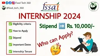 FSSAI INTERNSHIP NOTIFICATION 2024 | Watch this video before Apply‼️Check your Eligibility ✅