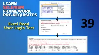 39# How to Read Excel Column names   User Login Scenario II Selenium Automation