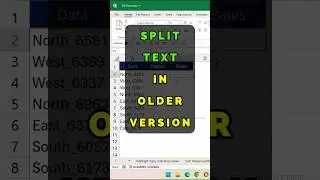 How to split text in an older version of Excel