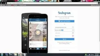 How to sign up in Instagram from PC !