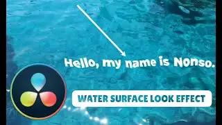 Water Surface look Effect(How to add Text on the Surface of Water in Davinci Resolve 18)