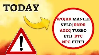 UPDATE Prediction 23/MAY WOJAK MANEKI VELO RNDR AGIX TURBO ETH FI BTC NPC  Crypto Technical Analysis