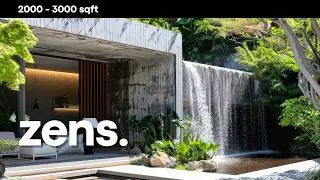 Designing a Modern Zen House with Waterfall Japanese Garden and a Beautiful Minimalist Interiors