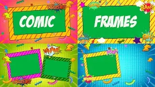 Comic Style Frames Green Screen | Graphics & Animation