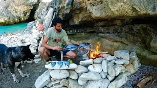 3 DAYS solo survival (NO FOOD, NO WATER, NO SHELTER) Catch and Cook, FISHING - Bushcraft Camping