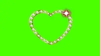 Saint Valentine Heart of Golden Glitter Sparkle  - Green Screen Effects