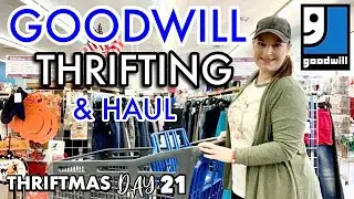 CHRISTMAS THRIFT SHOPPING IN GOODWILL! THRIFT WITH ME & THRIFT HAUL