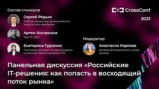 Панельная дискуссия «Российские IT-решения: как попасть в восходящий поток рынка»