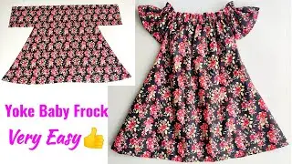 Yoke Baby Frock Cutting and Stitching| Baby Frock cutting and stitching