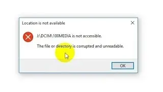 Folder not accessible, The file or directory is corrupted and unreadable (Error Checking)