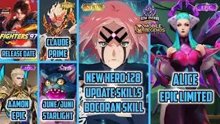 MLBB BIG UPDATE PART 2 - ALICE NEW SKIN EPIC, HELCURT STARLIGHT JUNE, EVENT KOF 97, EVENT EXORCISTS