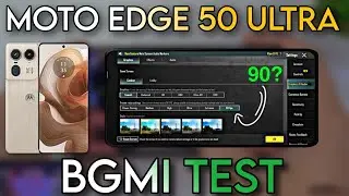 Moto Edge 50 Ultra Pubg/Bgmi Test - Graphics, Gyroscope Test.! SD 8s Gen 3 + 144Hz.😱