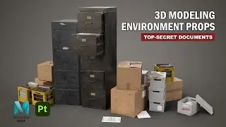 3D Modeling Environment Props | Autodesk Maya + Substance 3D Painter