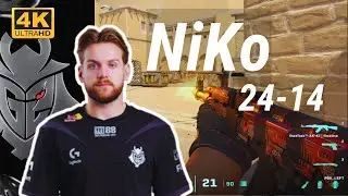 NiKo (24-14) w/huNter-/malbsMd VOICE COMMS (mirage) | FACEIT Ranked #cs2 #pov