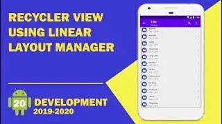 Android tutorial  - 21 - How to Create Recyclerview | Linear Layout Recyclerview