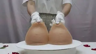 Waterdrop Shape Silicone Breast Forms for Mastectomy Prosthesis Crossdress Transvestite - Suntan