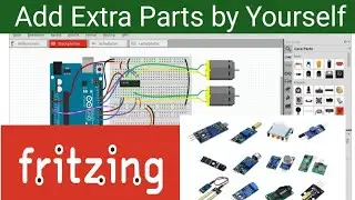 How to add extra parts in fritzing