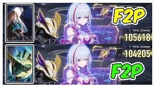 Topaz Final Vector F2P Lightcone vs Cruising Stellar Sea Damage Comparison - Honkai Star Rail Topaz