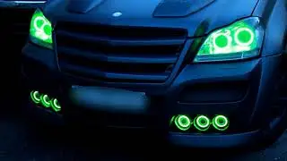 Mercedes GL + Ангельские глазки RGB
