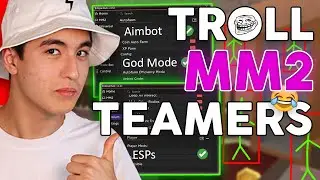 Trolling TEAMERS In MM2 *Roblox Hack Trolling Gameplay 2024*