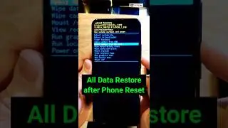 Restore all Data after Factory Reset in android phone | sab data restore kaise kare reset ke baad