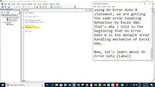 Excel VBA: On Error Goto 0 Vs On Error Goto [Label]