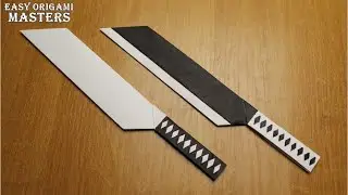 How to make a knife out of paper.  Origami knife.