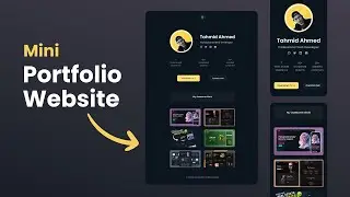 How To Create a Responsive Mini Personal Portfolio Website using HTML & CSS