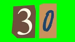 Green screen Animated Number 30 | Free Download