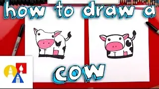 How To Draw A Cartoon Cow