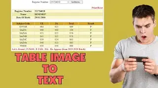 How to convert table image to text