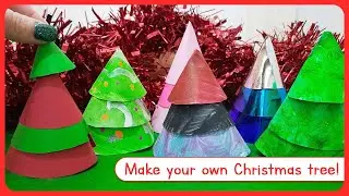 DIY Christmas Trees for kids! 🎄 | Stacking Christmas Trees | Arts & Crafts