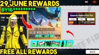 29 June Free Rewards || Free Fire Redeem code today || Free Fire Official Merchandise Giveaway