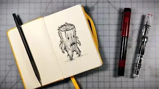 Tiny Sketchbook Drawing 🖋 Wood Sprite/Log Monster 🌳