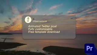twitter & instagram tag free templates (Premiere Pro Mogrts)
