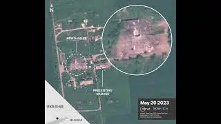 Satellite Imagery of Aftermath of Last Night's Storm Shadow Strike on a Mariupol Base -- Bunker Hit!