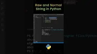 What is the Difference Between Raw String and Normal String in Python ? #shorts #python