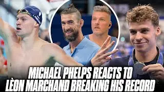 Michael Phelps Reacts To Léon Marchand Breaking His Record | Pat McAfee Show