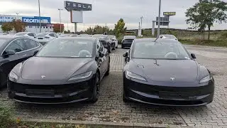 TESLA Model 3 Highland solid black vs stealth grey