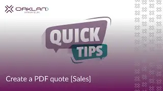 OdooERP.ae Quick Tips - Create a PDF quote Sales @odooerpae