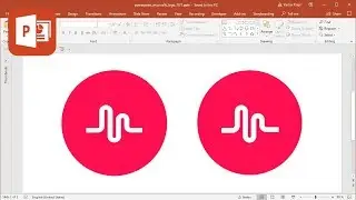 How to create Musical.ly logo in Microsoft PowerPoint (Tutorial)