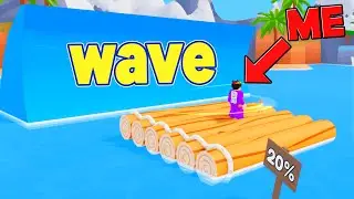 BIG Wave Hits My HAND BUILT Roblox Boat